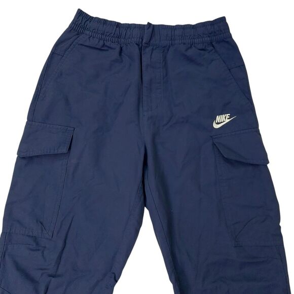 Nike Cargo Jogger Pants Mens Small Navy Lightweight Comfort Athleisure Gym - Picture 2 of 11